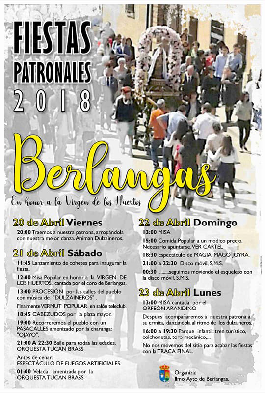 Fiestas patronales en honor a Nuestra Señora de los Huertos 2018 Berlangas de Roa